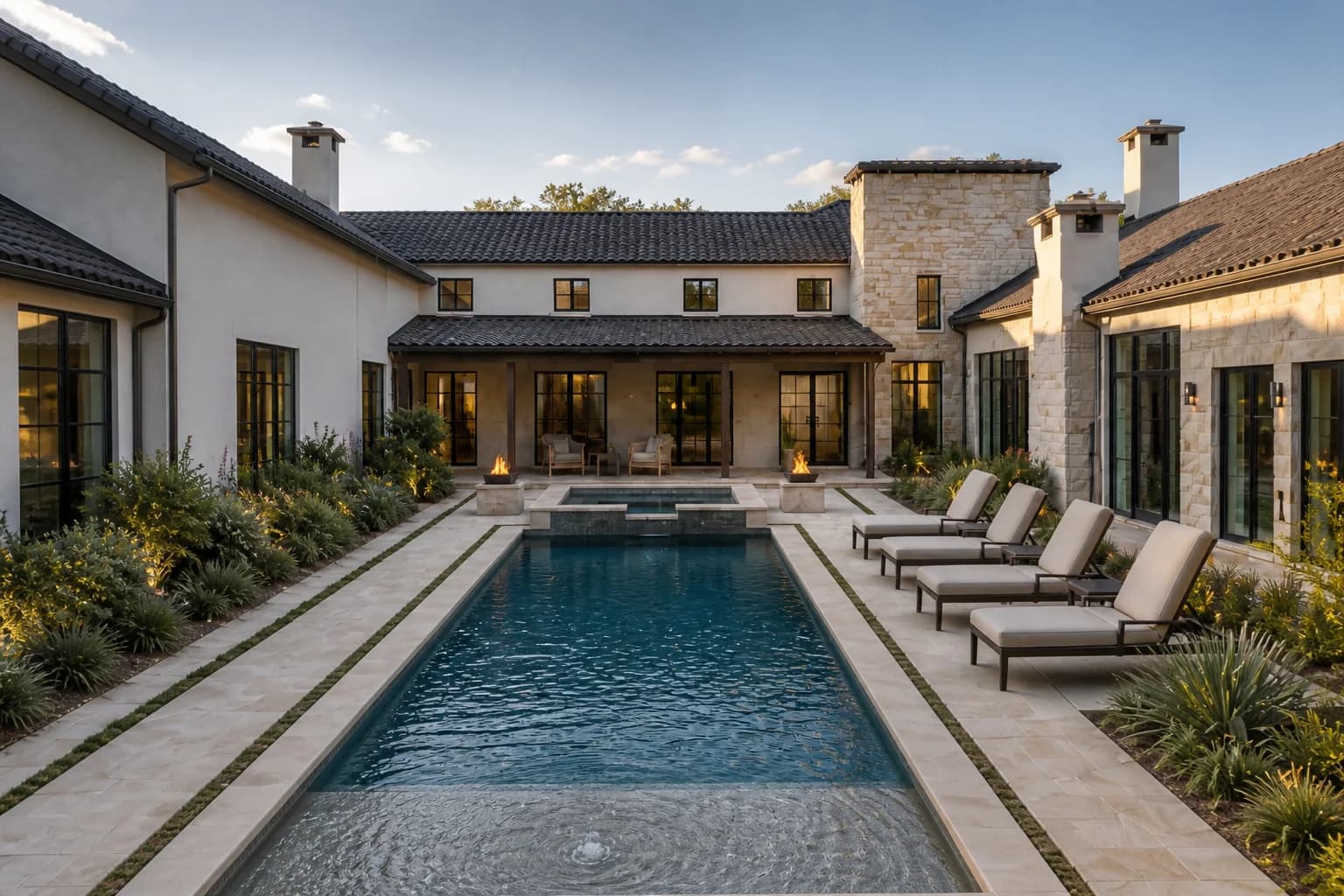 Courtyard estate concept at eye level
